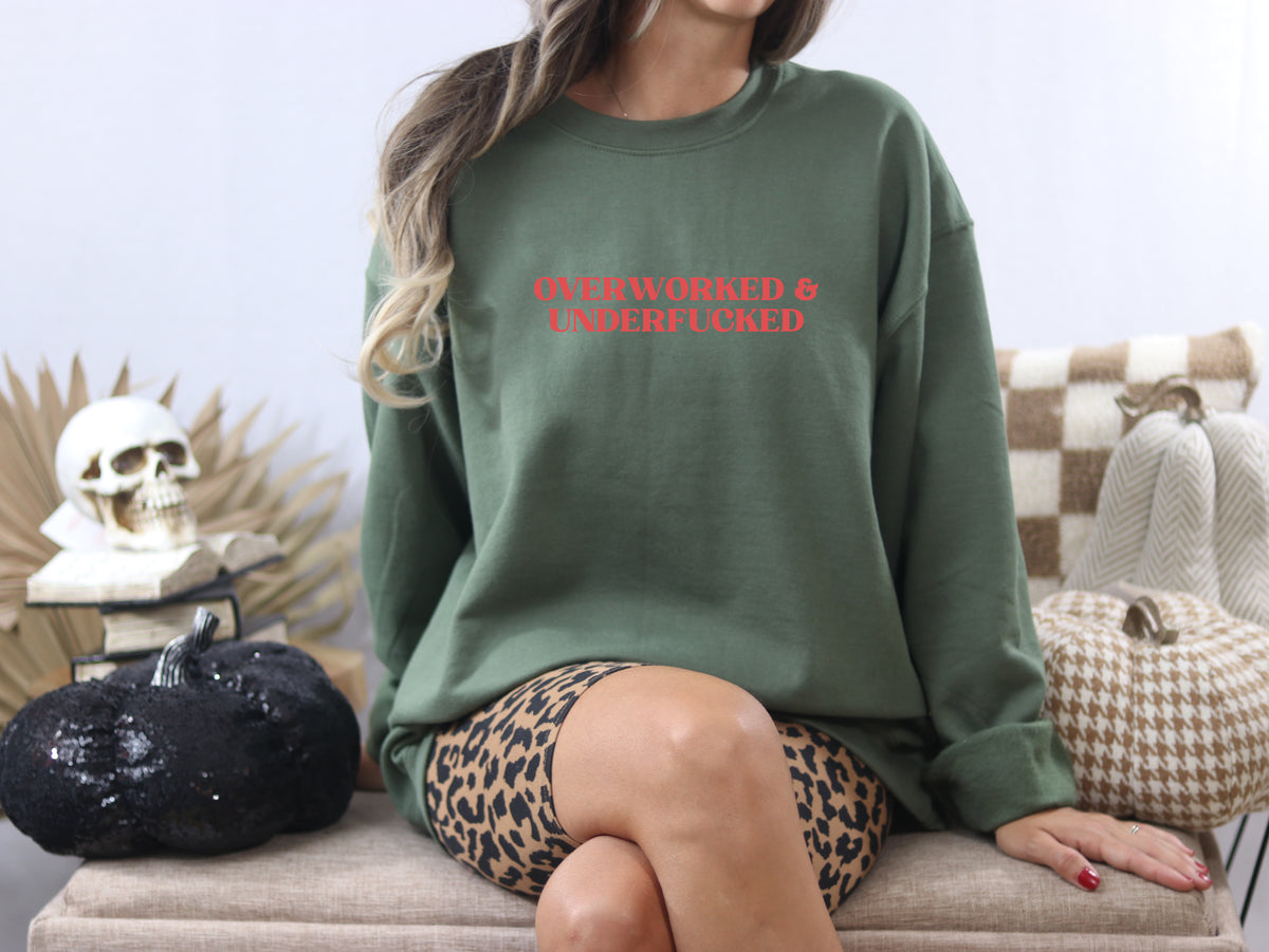 Overworked & Underfucked T-Shirt - Funny Graphic Tee