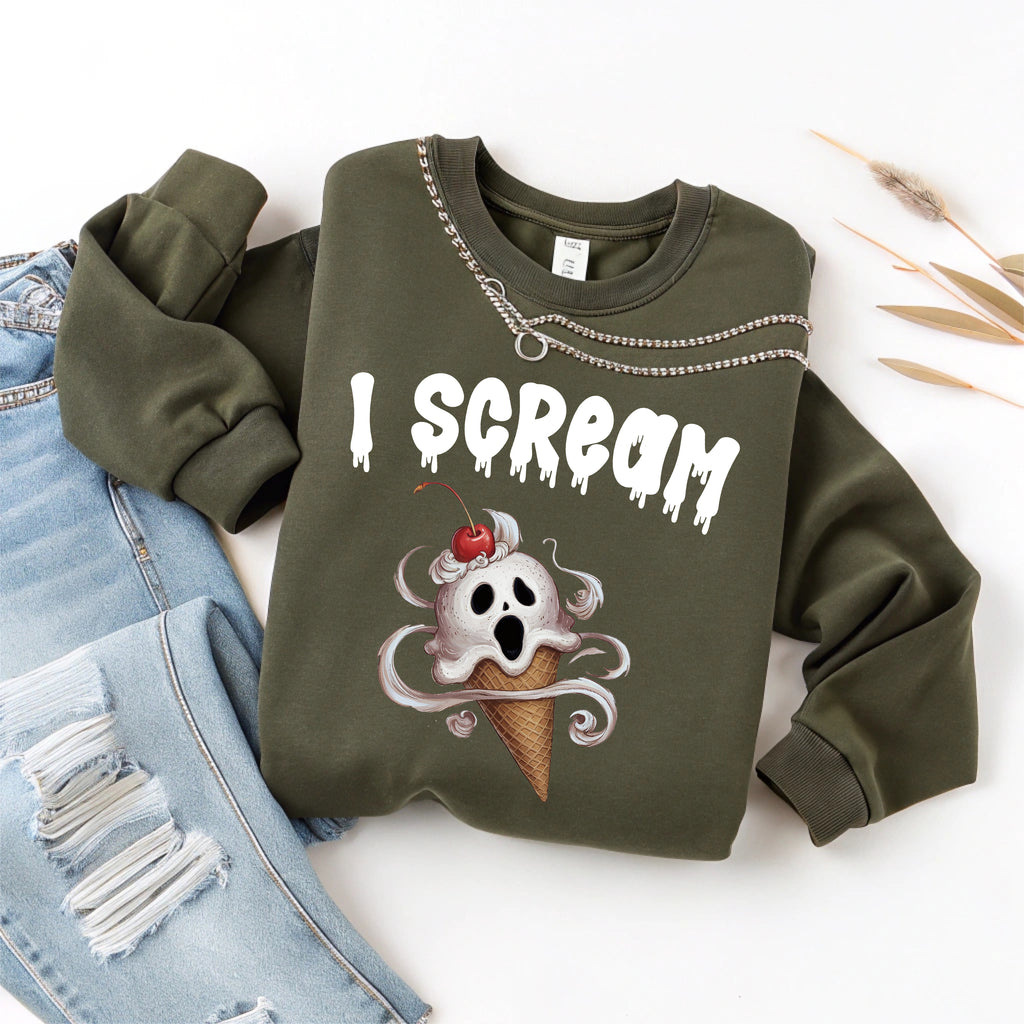 I Scream Shirt Halloween Graphic Tee for Horror Fans