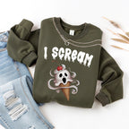 I Scream Shirt Halloween Graphic Tee for Horror Fans