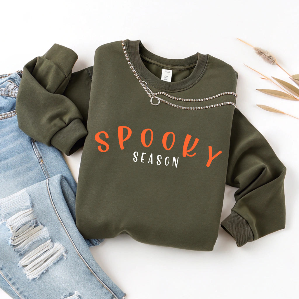 Spooky Season T-Shirt with Halloween Pumpkin Face