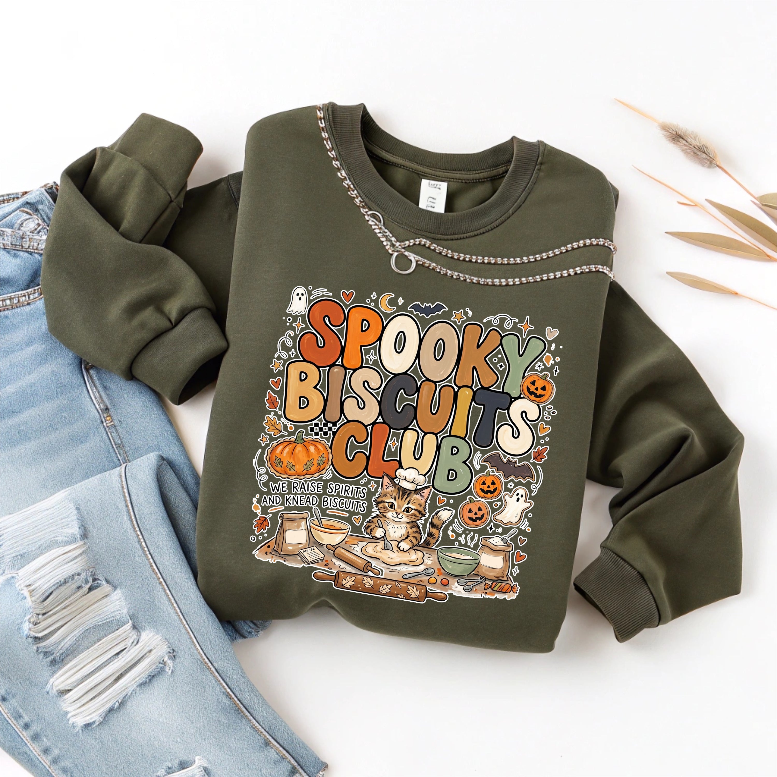 Spooky Biscuits Club T-Shirt | Cozy Halloween Apparel