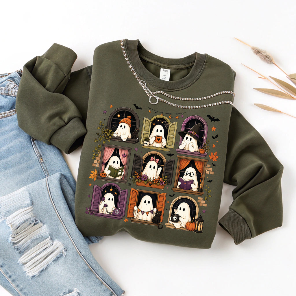Ghost Windows Shirt – Halloween Graphic Tee & Sweatshirt