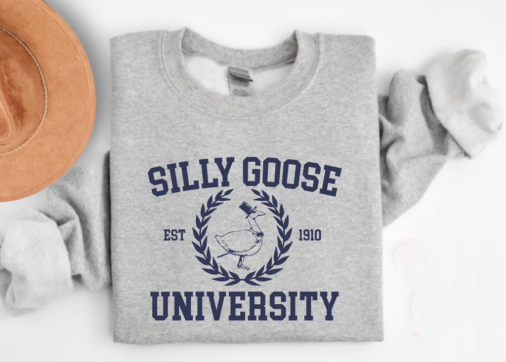 Silly Goose University T-Shirt | Cozy Sweatshirt Option