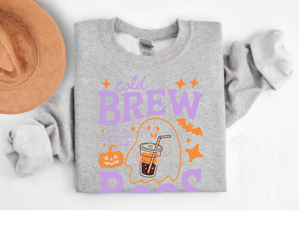 Cold Brew and Boos Shirt - Halloween Sweatshirt