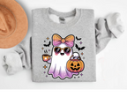 Cute Ghost Bow T-Shirt & Sweatshirt | Kawaii Halloween