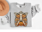 Skeleton Ribcage Pumpkin T-Shirt | Halloween Graphic Tee