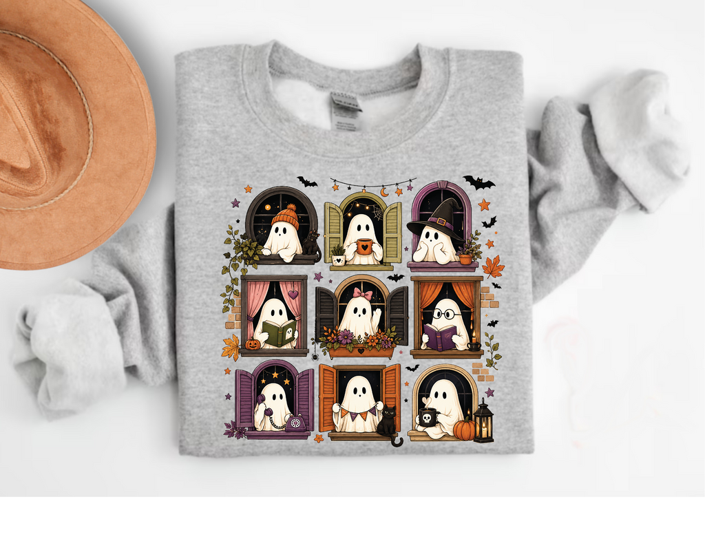 Ghost Windows Shirt – Halloween Graphic Tee & Sweatshirt