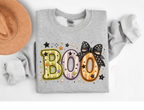 Boo T-Shirt – Cute Patchwork Design for Halloween Fans