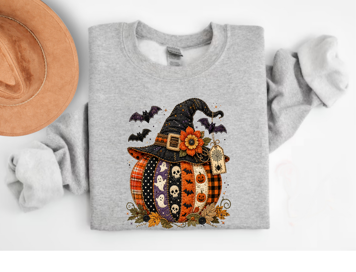 Patchwork Pumpkin T-Shirt – Cozy Fall Graphic Tee