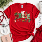 Christmas Nurse Sweatshirt, T-shirt with Medical Holiday Design