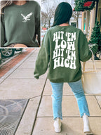 Hit 'Em Low Hit 'Em High Philadelphia Football Shirt