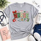 Christmas Nurse Sweatshirt, T-shirt with Medical Holiday Design
