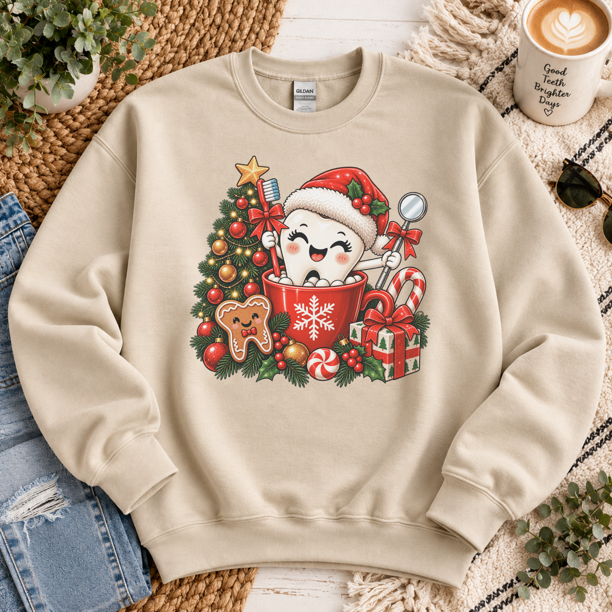 Cute Christmas Dentist Sweatshirt, T-shirt