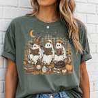 Comfort Colors Bookish Ghost Halloween Shirt – Ghost Reading Book Fall Graphic Tee