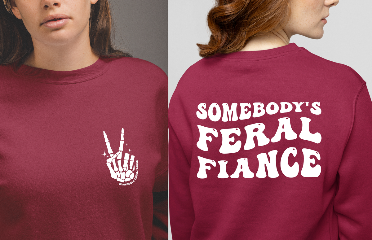 Somebody's Feral Fiance T-Shirt | Funny Engagement Tee