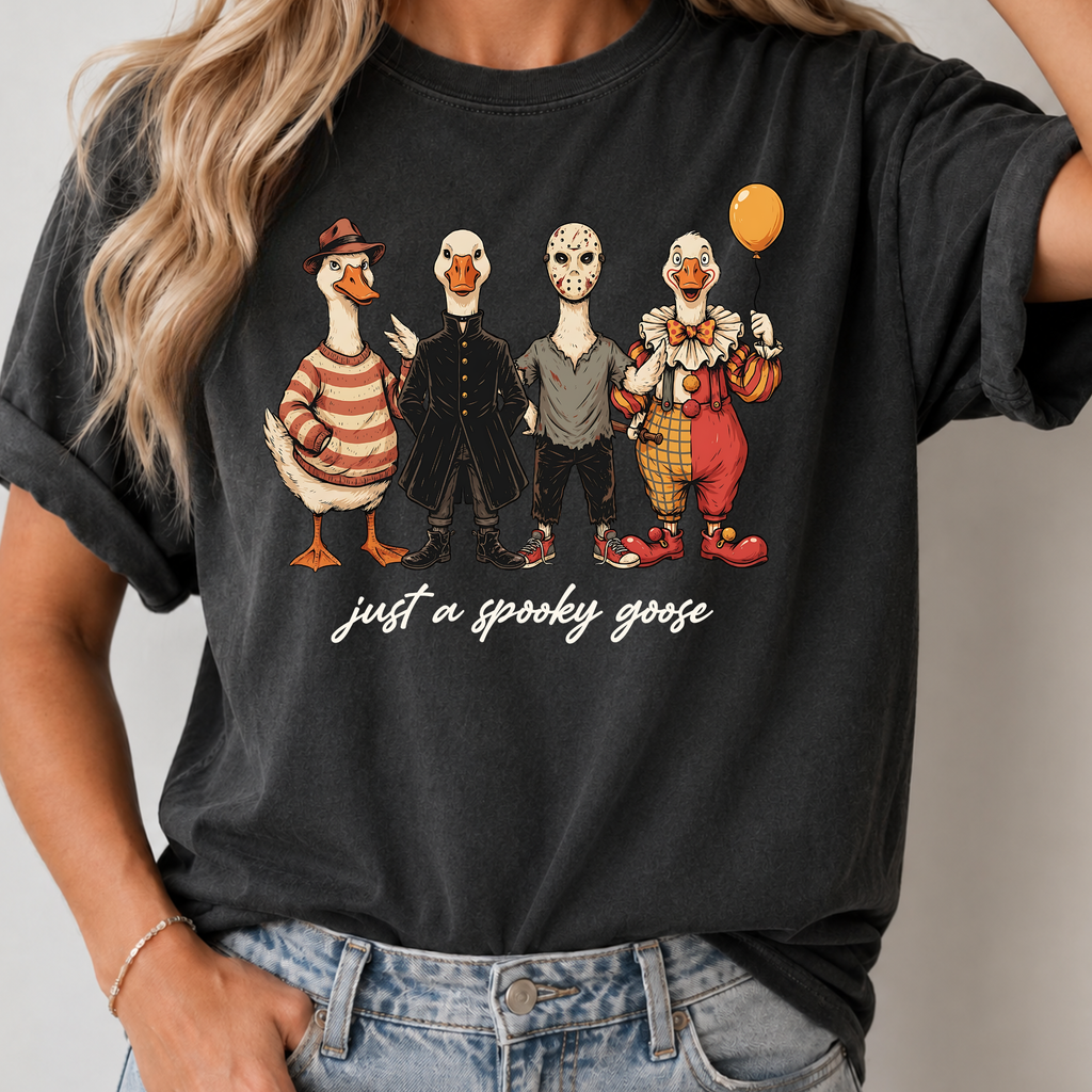 Comfort Colors Spooky Goose Horror Movie Halloween Shirt