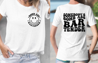 Somebody’s Bomb Ass Bartender T-Shirt - Retro Front & Back Print Tee