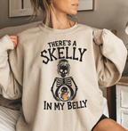 There's A Skelly In My Belly Shirt | Halloween Maternity