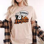 Ghost Train Halloween T-Shirt - Spooky Boooo Design