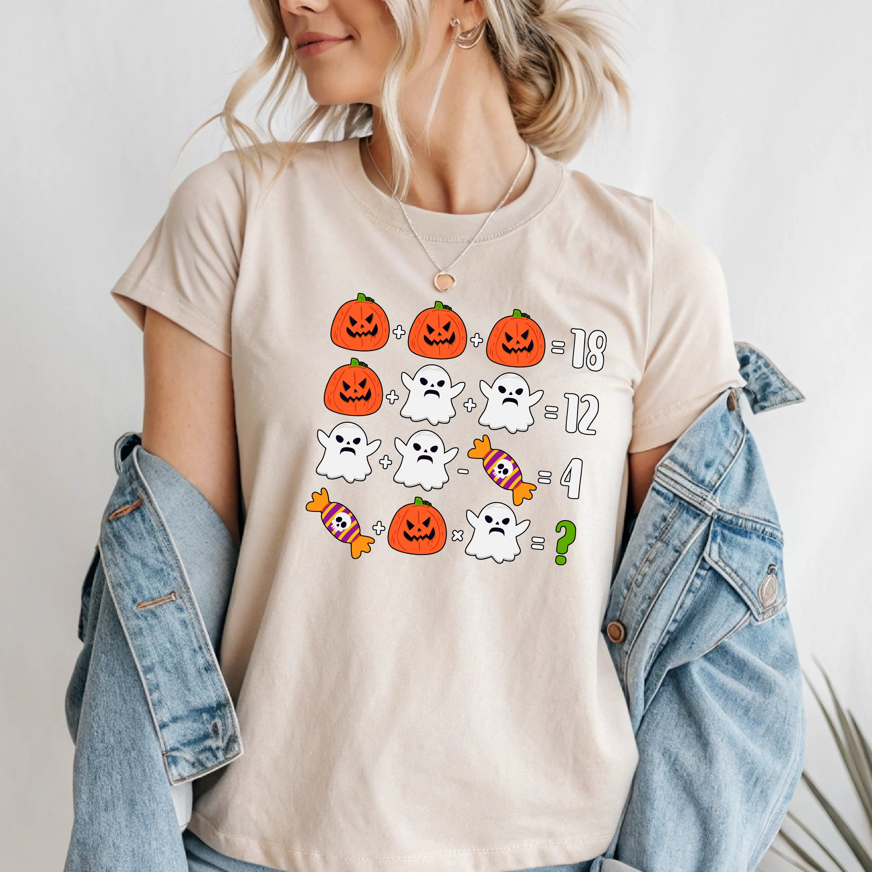 Halloween Math Teacher T-Shirt & Sweatshirt for Educators