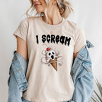 I Scream Shirt Halloween Graphic Tee for Horror Fans