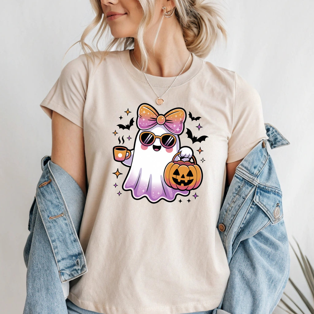 Cute Ghost Bow T-Shirt & Sweatshirt | Kawaii Halloween