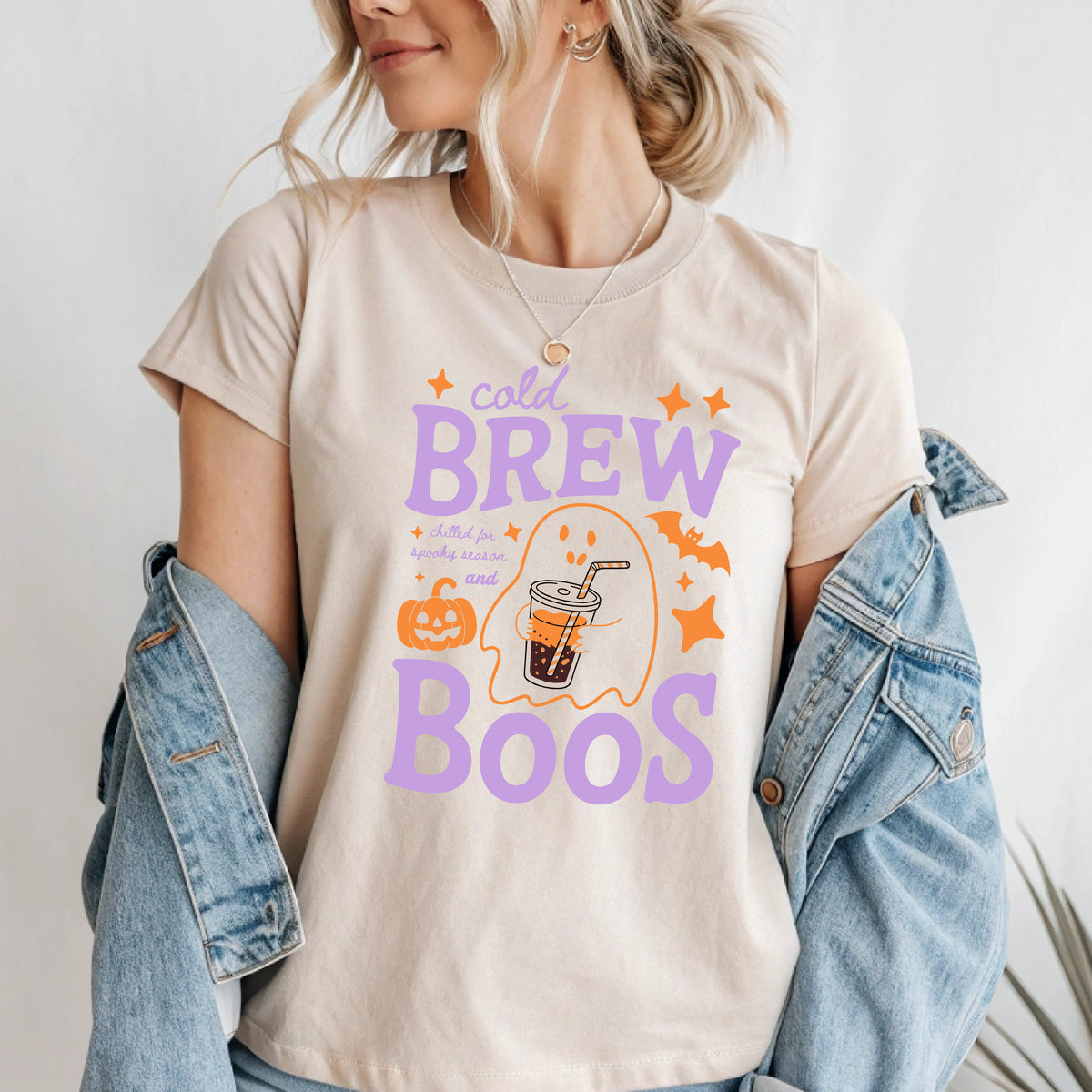 Cold Brew and Boos Shirt - Halloween Sweatshirt