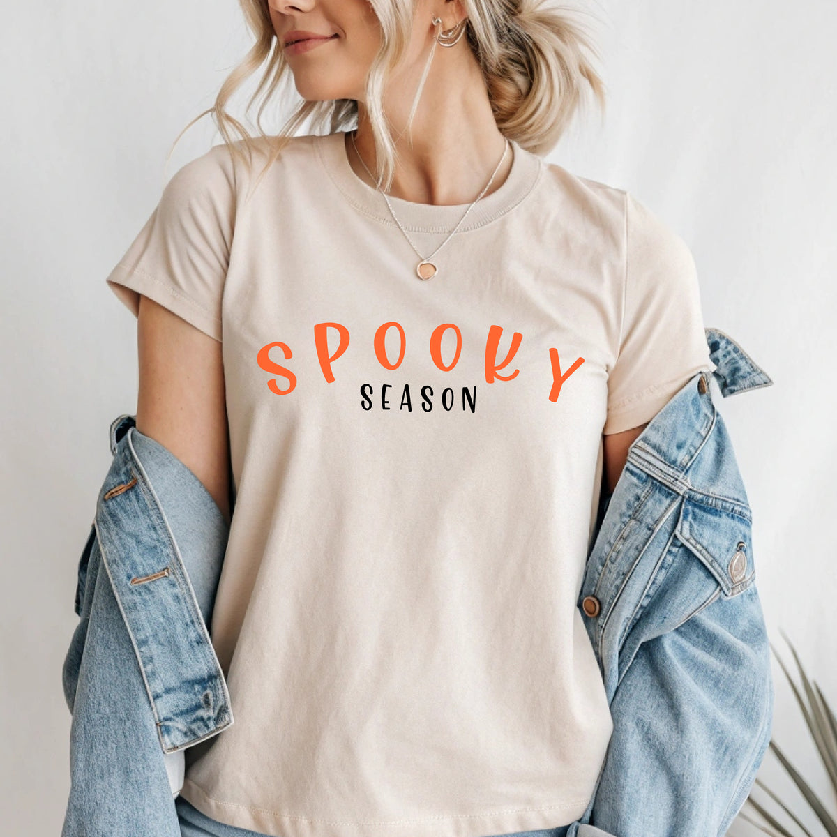 Spooky Season T-Shirt with Halloween Pumpkin Face