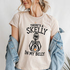 There's A Skelly In My Belly Shirt | Halloween Maternity