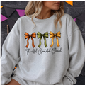 Thanksgiving Shirt-Thankful Grateful Blessed - Coquette Bow Design