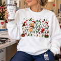 Cute Christmas Nurse Crewneck Sweatshirt, T-shirt with Medical Characters