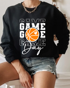 "Game Day" Basketball T-Shirt - Cute Stacked Text Sports Graphic Tee