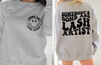 Somebody's Bomb Ass Lash Artist T-Shirt | Retro Lash Tech Graphic Tee