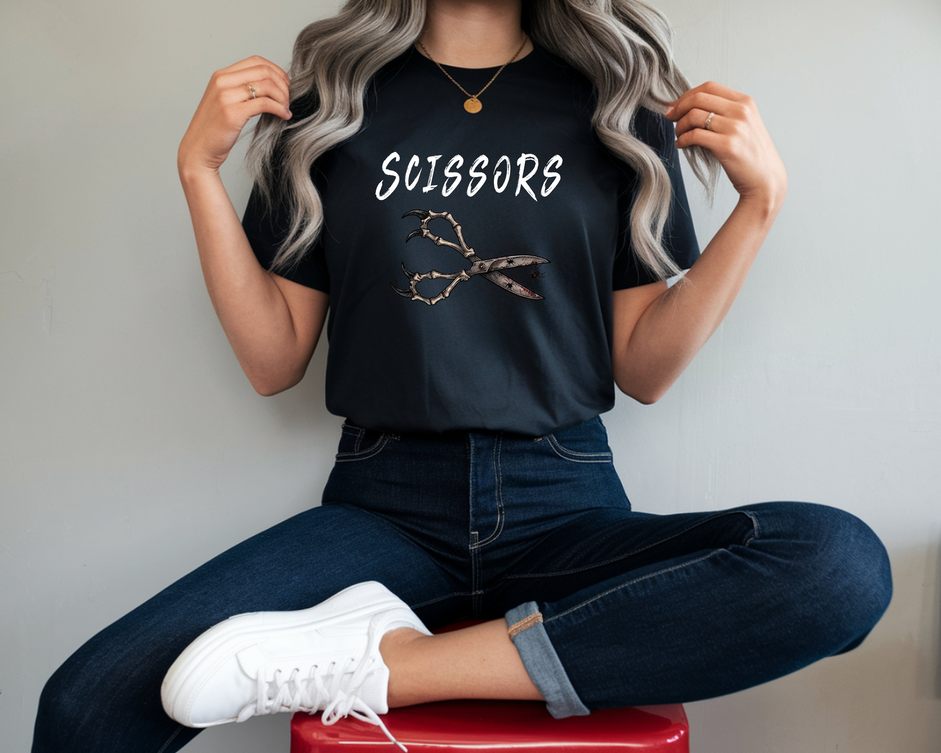 Rock Paper Scissors Halloween T-Shirt & Sweatshirt