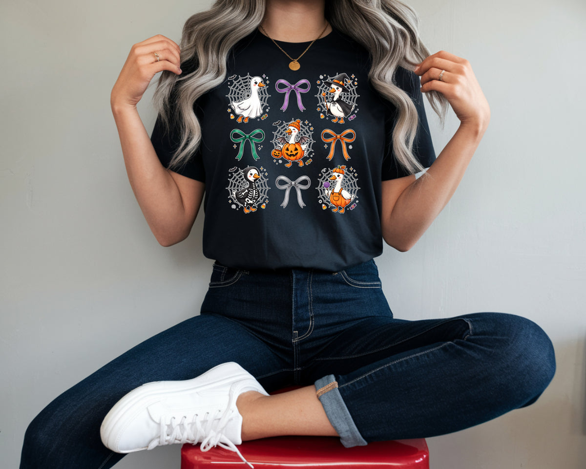 Cute Halloween Duck Bow T-Shirt & Sweatshirt