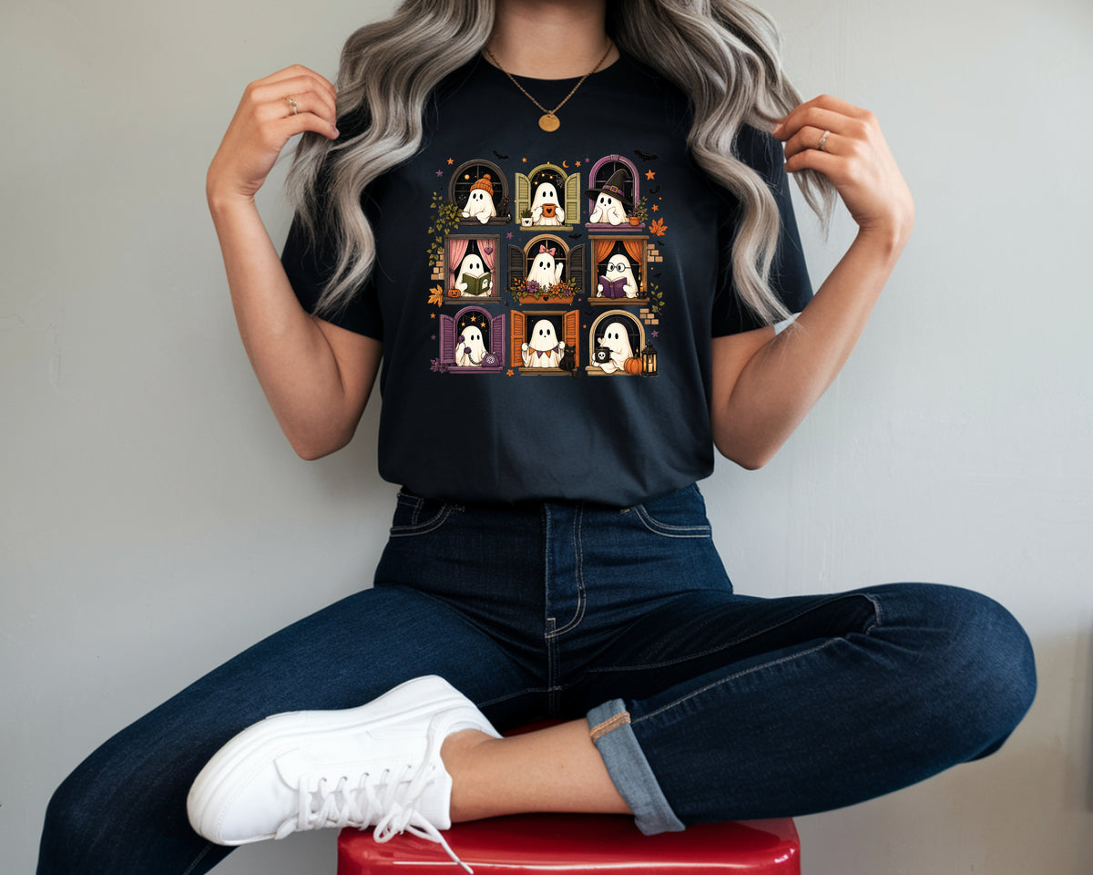 Ghost Windows Shirt – Halloween Graphic Tee & Sweatshirt
