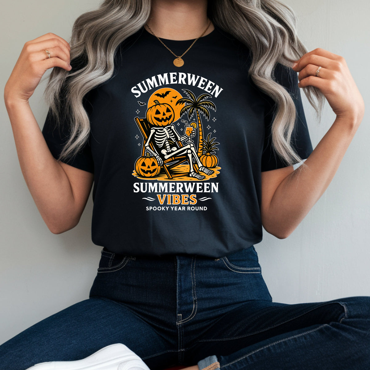 Summerween Skeleton T-Shirt & Sweatshirt Halloween