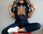 Skeleton Ribcage Pumpkin T-Shirt | Halloween Graphic Tee