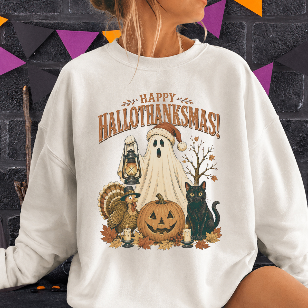 Happy HalloThanksMas Shirt | Funny Holiday Mashup Tee
