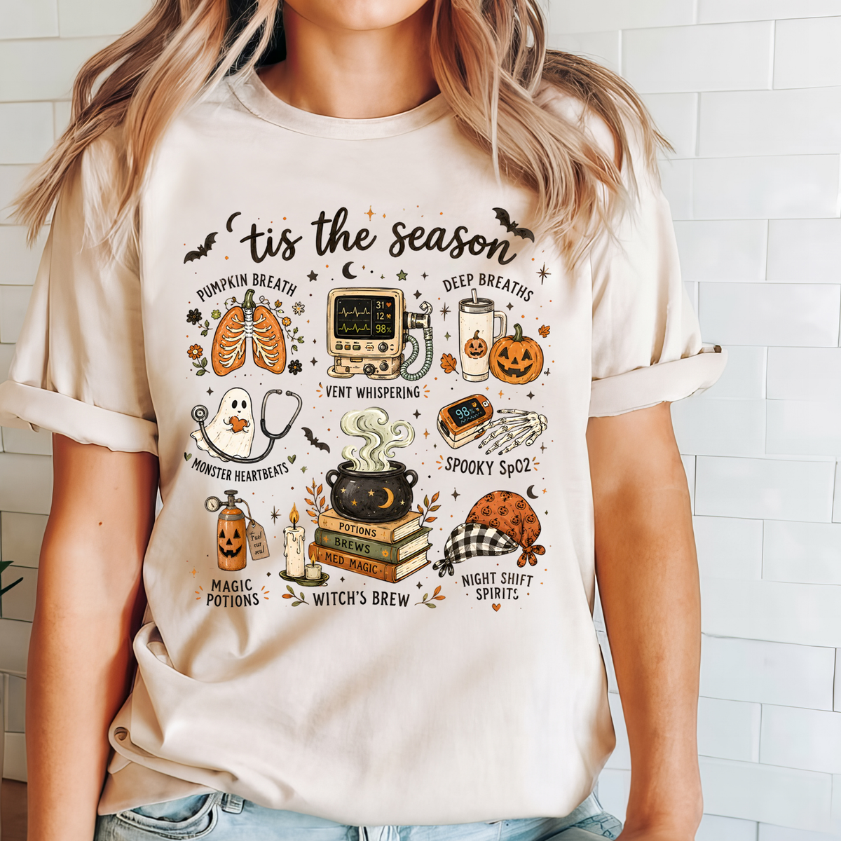 Halloween Nurse Shirt – ’Tis the Season Spooky Medical Graphic Tee