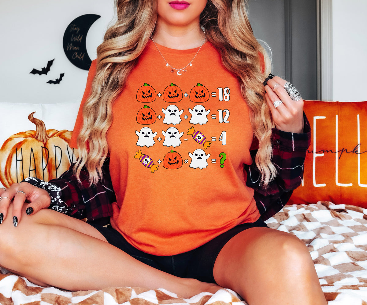 Halloween Math Teacher T-Shirt & Sweatshirt for Educators