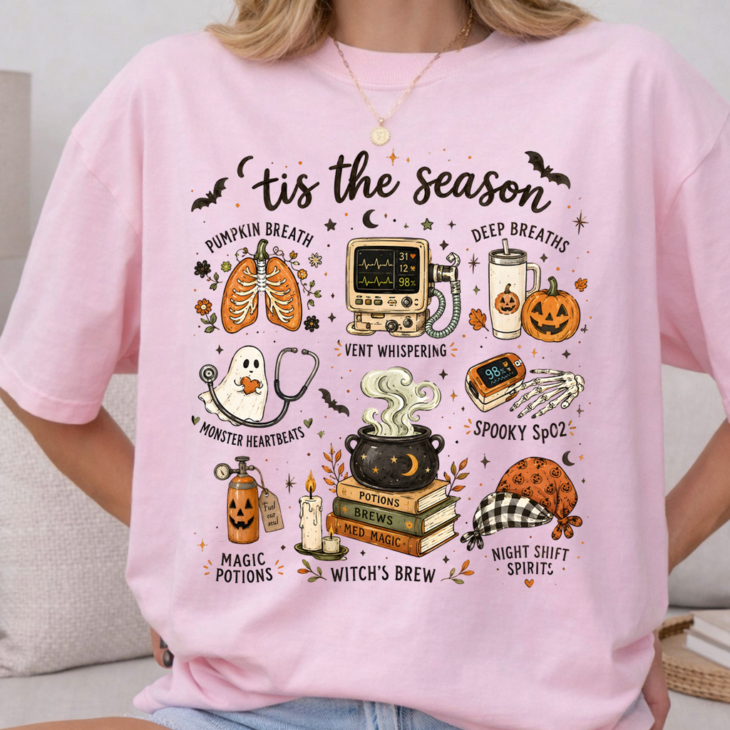 Halloween Nurse Shirt – ’Tis the Season Spooky Medical Graphic Tee