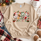 Cute Christmas Nurse Crewneck Sweatshirt, T-shirt with Medical Characters