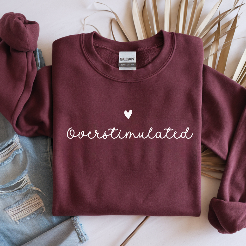 Overstimulated Graphic Crewneck Sweatshirt T-shirt