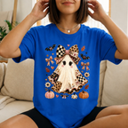 Coquette Halloween Ghost Shirt – Cute Bow & Leopard Fall Graphic Tee