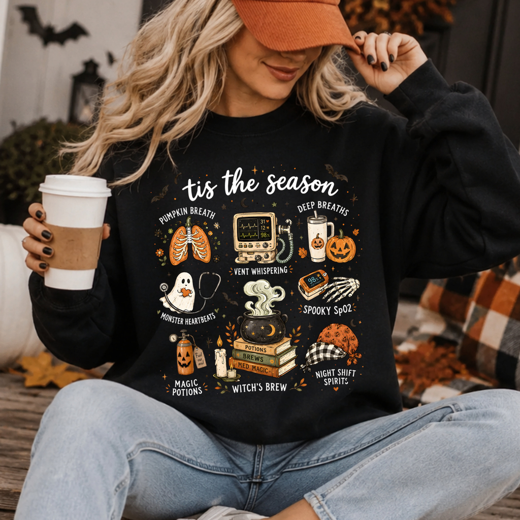 Halloween Nurse Shirt – ’Tis the Season Spooky Medical Graphic Tee