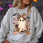 Coquette Halloween Ghost Shirt – Cute Bow & Leopard Fall Graphic Tee