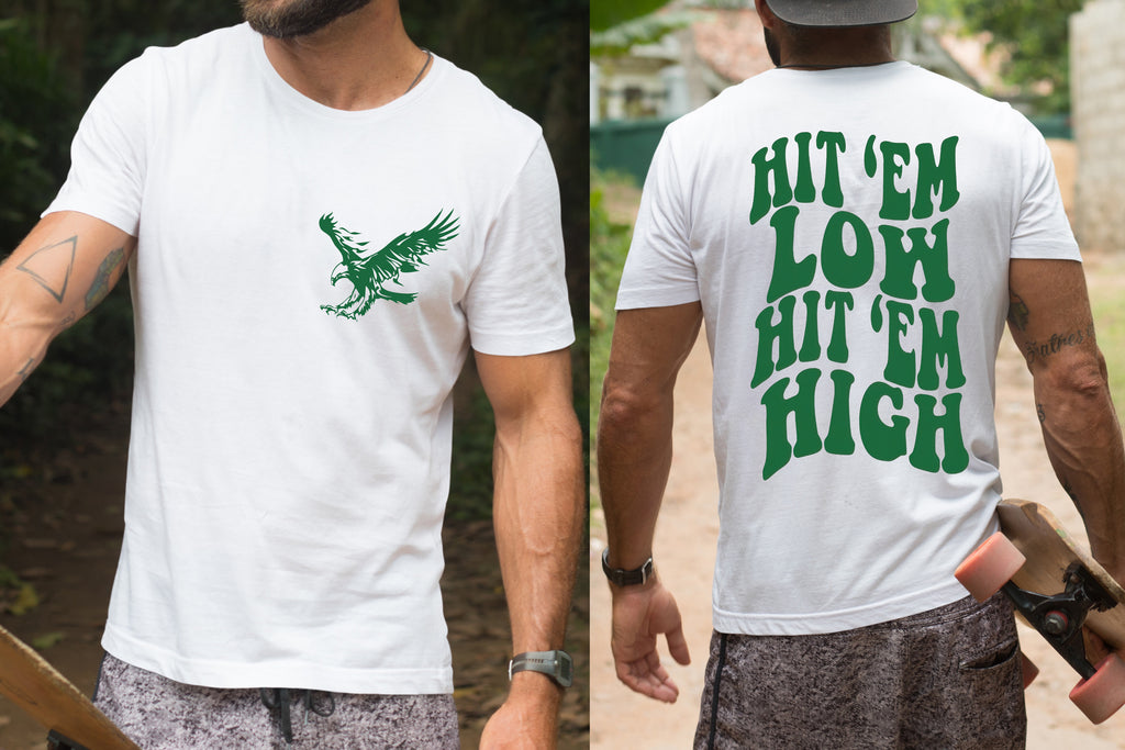 Hit 'Em Low Hit 'Em High Philadelphia Football Shirt