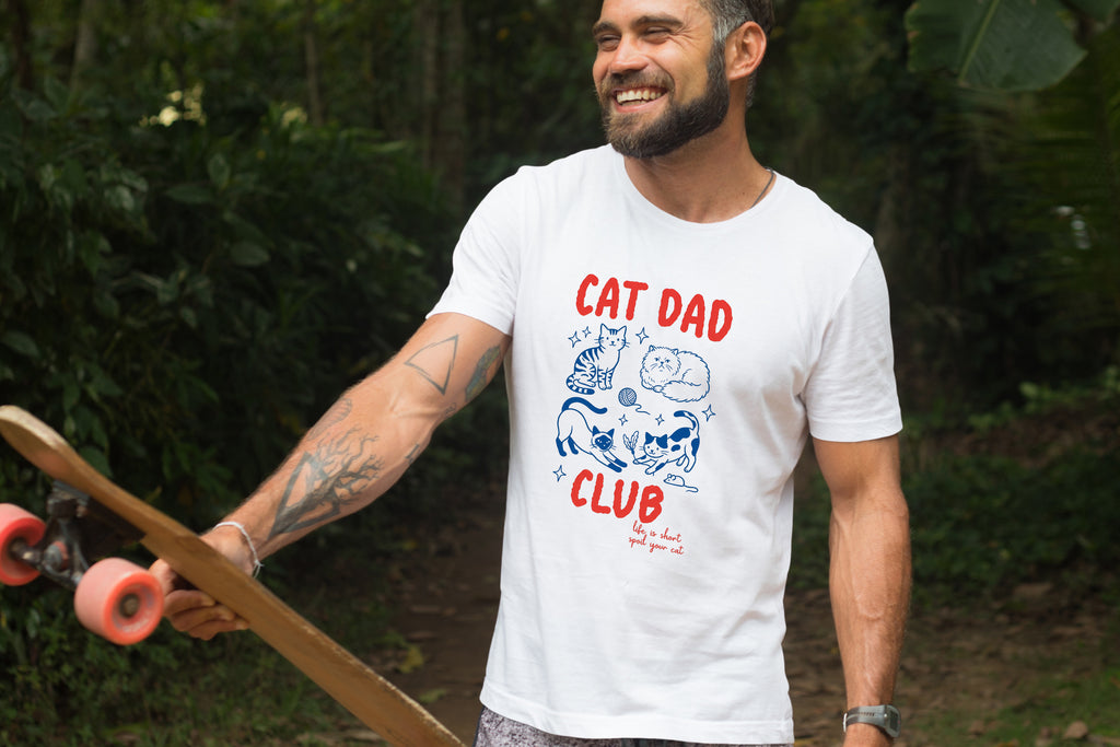 Cat Dad Club T-Shirt – Life is Short Spoil Your Cat