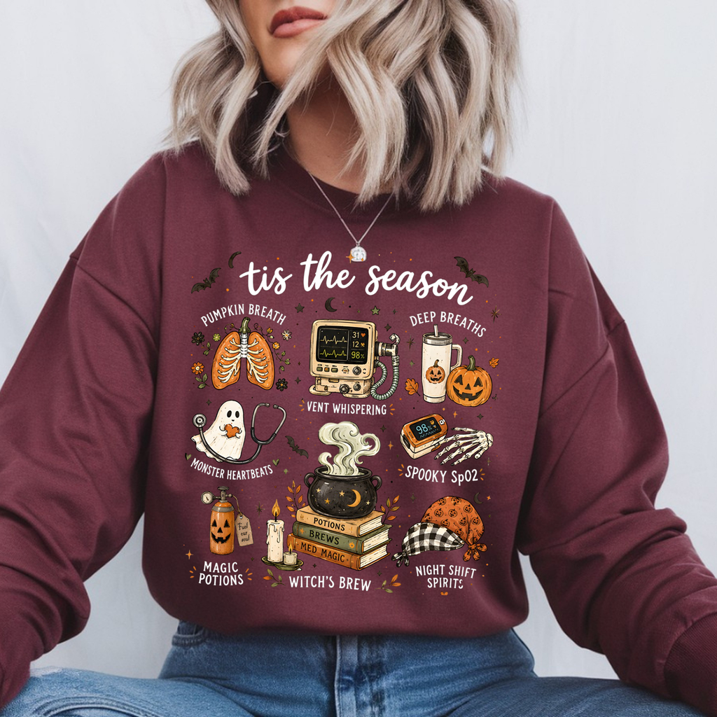 Halloween Nurse Shirt – ’Tis the Season Spooky Medical Graphic Tee